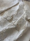 Vintage White Linen Embroidery Napkins Craft Lot Maderia Bridal Basket 15pc Vtg