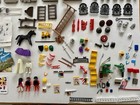 Playmobil Castle Lot W  Figures Horse Weapons   Rare Sticker Sheet