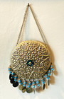 Turkish House Protector Evil Eye Wall Decor W  Silver Beads  9    Long