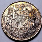 1942 Canada 50 Cents - 80  Silver - Canadian Half Dollar  0 50 Kgvi - Wwii  157