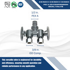 10 Pack Xfitting Dual Straight Valve  Pex A 1 2  X 3 8  X 3 8  Od Compression