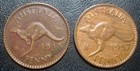 1948   1947 - Pennies Australia - 1 King - 1 Queen - Better Date
