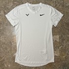 Nike Court Shirt Mens Small White Rafa Nadal Dri-fit Advantage Challenger Cv2802