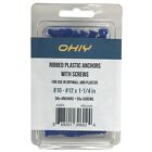 50x Expansion Wall Anchors With 50x Screws Set For 1 4in Drill Hole Installation