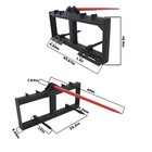Tractor Loader Quick Tach Heavy Duty Attach 49  Hay Bale Spear Skid Steer 3000lb