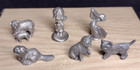 Lot Of 6 Assorted Vintage Miniature Pewter Figurines