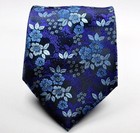New Classic Floral Black Purple Blue Jacquard Woven Silk Men s Tie Necktie