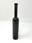 Vintage Black Glass Green Tint Tall Slim Empty Wine Bottle 375 Ml Crafting Decor