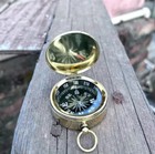 Shiny Brass Nautical Vintage Compass Wwii Military Pocket Compass Gift