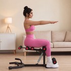 Adjustable Compact Squat Assist   Push-up Trainer  Steel foam  Black red 300lb
