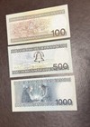 Lithuania 100  500  1000 Litu 1991  1994 Unc Low Serial Numbers Litauen   