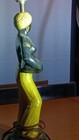 Hawaiian Woman Figurine Table Lamp Collectible With Yellow Skirt
