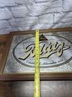 Vintage 1981 Blatz Beer Mirror Sign 20    X 14 5    Wood Frame Bar Mancave 