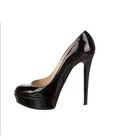 Christian Louboutin Black Patent Leather Platform Stiletto Pump Heels