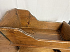 Vintage Wooden Baby Doll Cradle Rocking Bassinet Bed Solid Wood 1980s Toys 23 