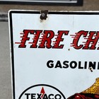 Vintage Texaco Sign Fire Chief Porcelain Pump Plate