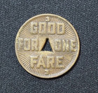 Vintage 1922 Pittsburgh Pa Railways Co  Good For One Fare Brass Transit Token