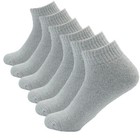 Mens 12 Pairs Gray Athletic Cushioned Cotton Socks Ankle Low Cut Size 9-11 10-13