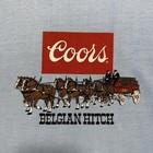 Vintage 80s Coors Beer Belgian Hitch Horse Carriage Advertisement Shirt - Large