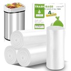 4 Gallon Clear Trash-bag Small Garbage-bags-bathroom - 4gal Clear 100 Counts