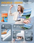 Uinkit Double-sided Glossy Inkjet Photo Paper 8 5x11  200 White