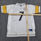 Pittsburgh Steelers Ben Roethlisberger 7 White Reebok Nfl Jersey Kids Xl Vtg