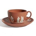 Wedgwood Jasperware Terracotta Teacup   Saucer Set