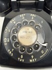 Vtg Bell System Western Electric Black Rotary Dial Desk Telephone Movie Prop Art