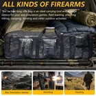 36-46  Tactical Double Rifle Bag Carbine Pistol Case Hunting Long Rifle Backpack
