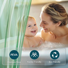 Shower Curtain Liner  Plastic Shower Liner Peva 72 X 72 72 w 72 h Clear Green