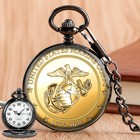 Us Marine Corps Pocket Watch Maitm12645 Present Box Included Best Seller