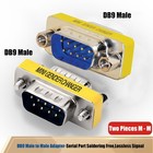 Warmstor 6-pack Rs232 9 Pin Serial Adapter Db9 Female To Female Coupler Db9 F   
