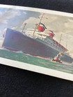 S s  America United States Lines Ship Postcard 1956 Vintage Antique Tug Boat