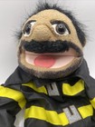 Melissa   Doug Firefighter Puppet Plush Toy Kids Hand Puppet No Stick  Hat Euc 