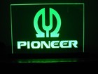 Pioneer   elite Series  Etched Acrylic Led Sign W black Acrylic Base