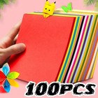 100 Sheets Origami Paper 15x15cm 20x20cm Double Sided Colored Folding Paper