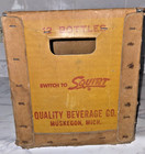 Vtg 1960 s Squirt Soda Advertising 12 Pack Crate Box Carton Carrier Squirt Boy