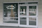 Custom Vinyl Business Retail Window Lettering Graphics Decal Large 2 Line Usa 