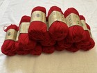 Lion Brand 100  Wool  11 Skeins Available-scarlet-perfect For Felting knitting