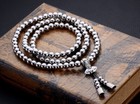 108 Bead Nepal Prayer Buddhist Mala Feng Shui Lucky Necklace   Bracelet Silver