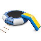 Inflatable Water Trampoline 10 13 17ft Floating Island Lake Raft Bouncer Anchor