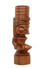 12   Wooden Tribal Tiki Bar Statue  Primitive Big Mouth Sculpture  Handcrafted