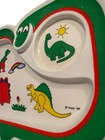 Oneida 1987 Dinosaur Shaped Kids Tray Multicolor Plastic  rare Collectible  