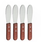 Sandwich Spreader Butter Knife Cheese Knives Stainless Steel Wide Blade 4 Pack