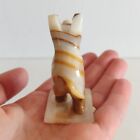 Vintage Carved Onyx Stone Standing Pig Figurine Sculpture Miniature