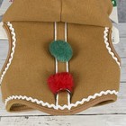 Merry   Bright Medium Dog Harness Gingerbread Holiday Costume New