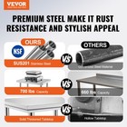 Vevor Stainless Steel Work Prep Table Commercial Worktable Food Prep 24x24x31in
