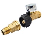 2pcs Pol To Qcc1 Propane Tank Adapter 100 Lbs Lp Tank Valve To Type-1 Fitting Us