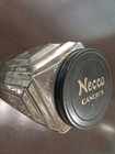 Vintage Necco Glass Jar - Metal Lid - Antique Art Deco Candy Display Collectible