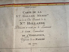 Australia New Wales 1774 Travel Of Cook Large Antique Map 18th Century